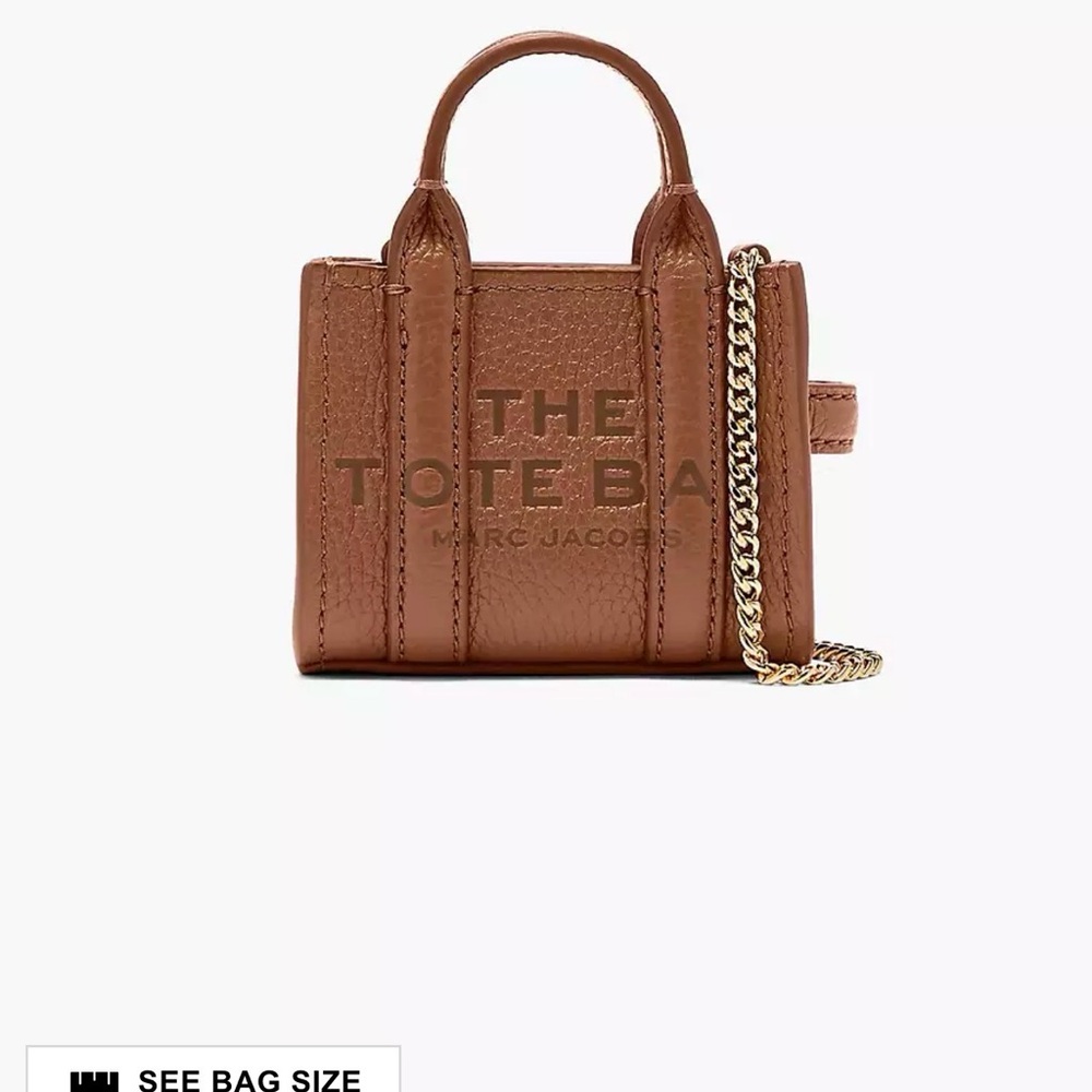 Marc Jacobs Brown Leather Nano Tote Bag